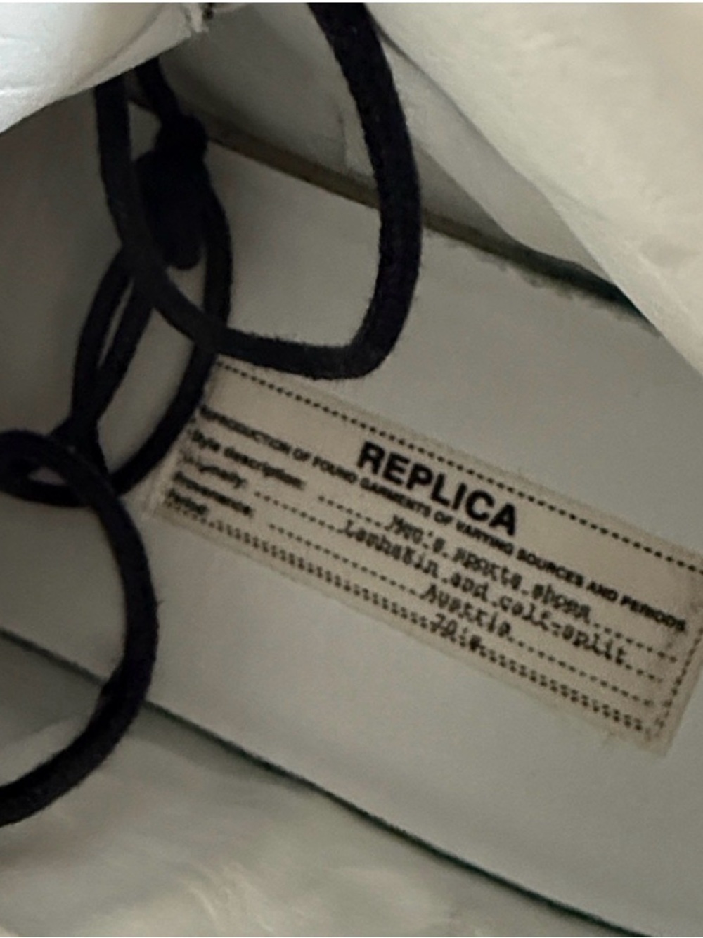 Maison Martin Margiela White and Black Men's Leather Boots